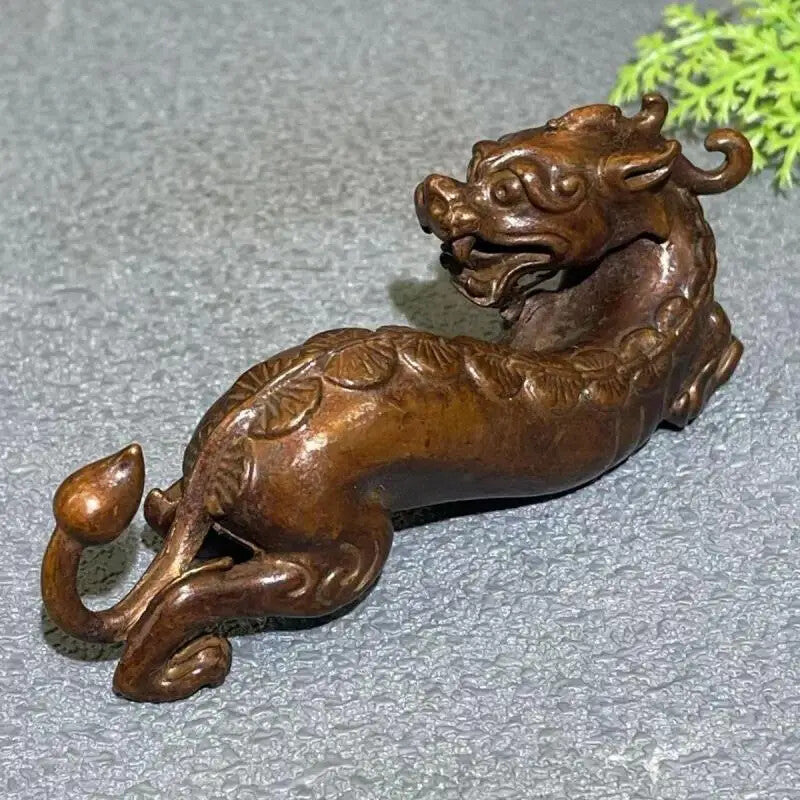 Rare Chinese Handmade Dragon Statue Dragon Shaped Zhenchi Tea Pet Collectable