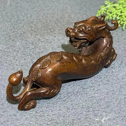 Rare Chinese Handmade Dragon Statue Dragon Shaped Zhenchi Tea Pet Collectable