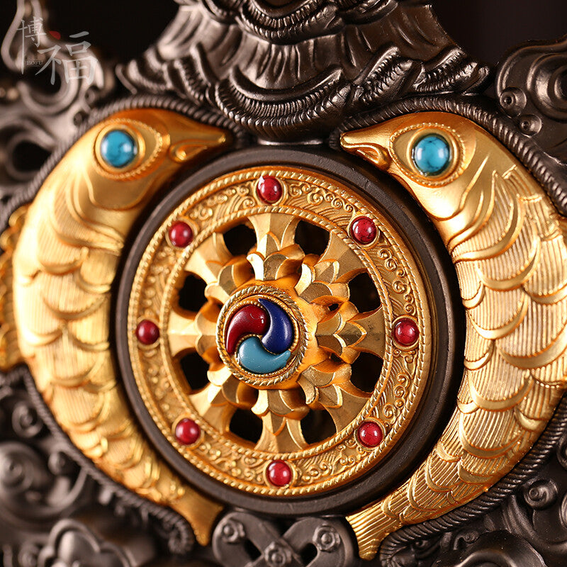 30.6cm Alloy Eight Auspicious Combination Decor Buddhism Supplies Home Design