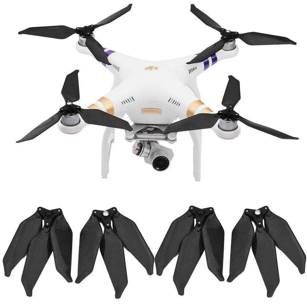 4* Carbon Fiber 9455 Foldable Propeller 3-Blade Replacement For DJI Phantom 3