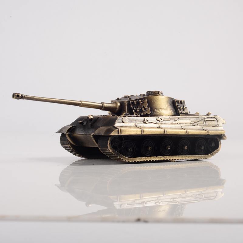 1:72 WW II Germany The King Tiger Heavy Tank Model All-metal Bronze