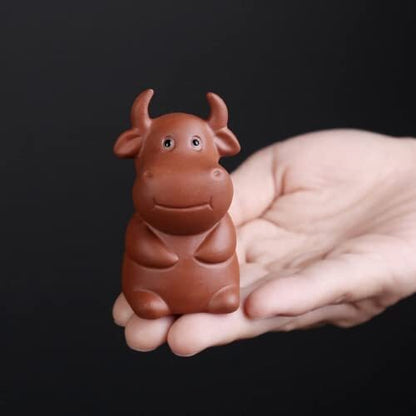 Yixing Zisha Ceramic Pottery Handmade Fengshui Zodiac 12 Animal Tea Pet Statue