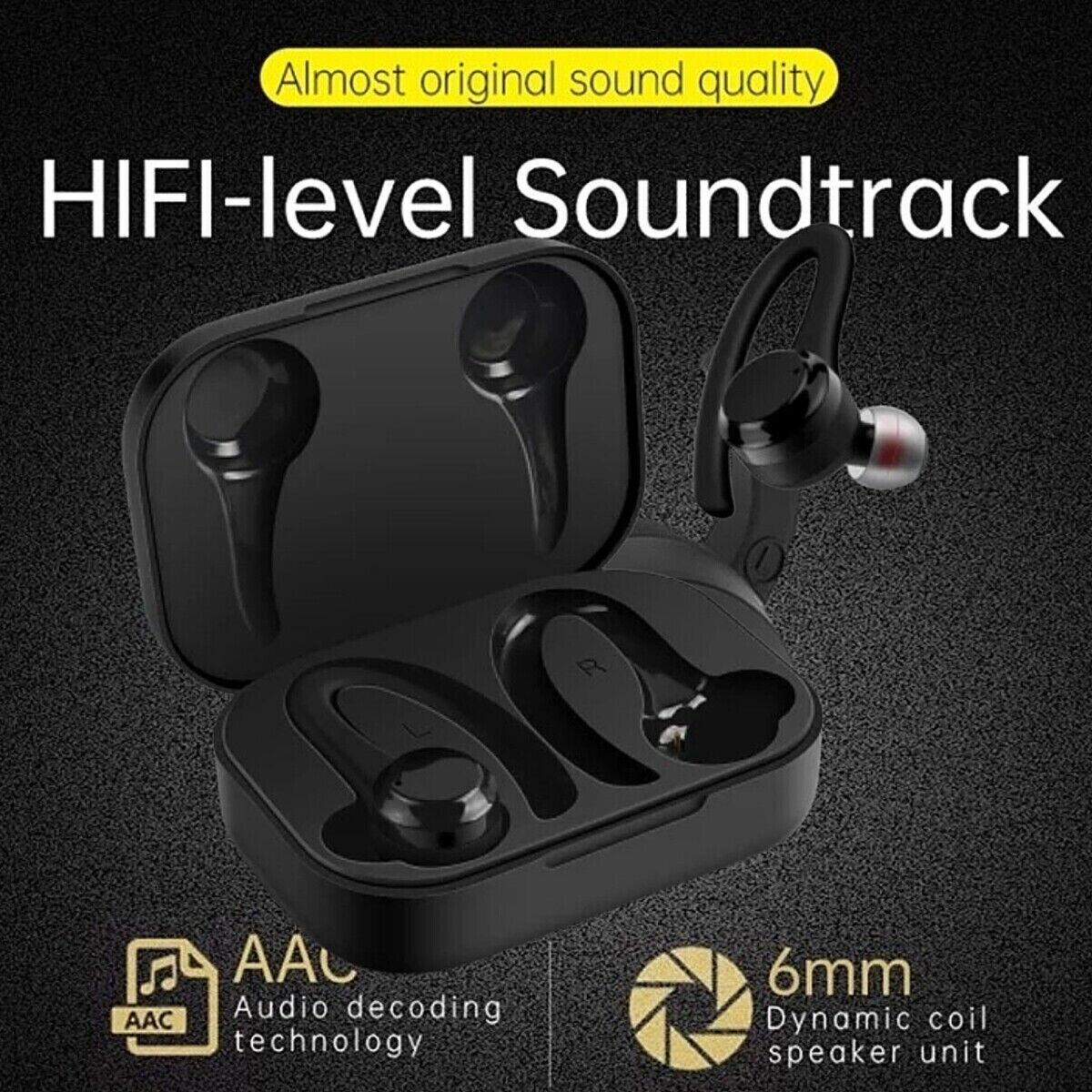 2023 Ear hook Headphones Bluetooth 5.0 Wireless Headband Earbuds Headset Stereo