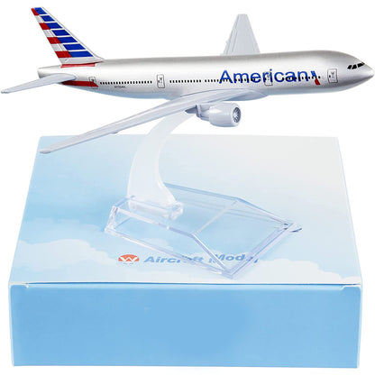 16cm American B777 Model Plane 1:400 Alloy Simulation Airliner Aircraft Ornament