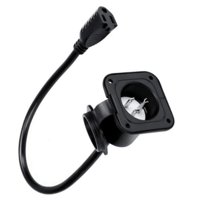 1 PC 15 Amp 125V AC Power Inlet Port Plug with Integrated 18" Extension Cord