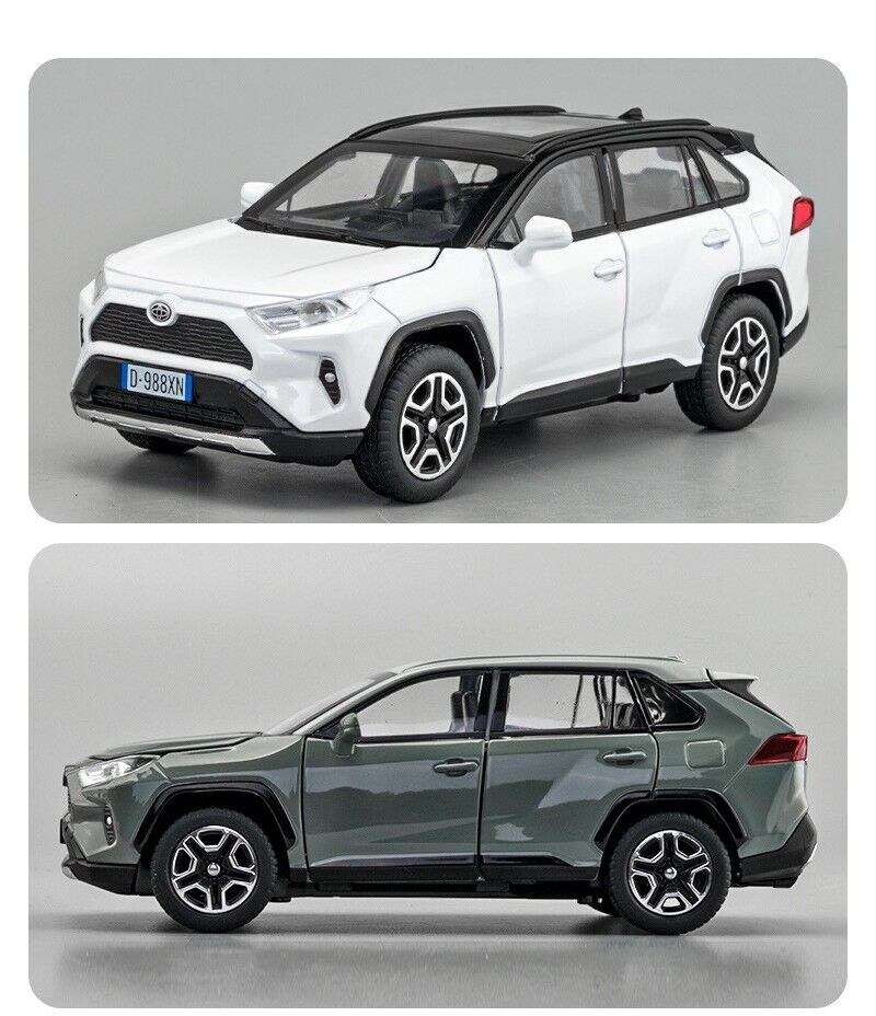 1:32 Toyota RAV4 SUV Diecast Model Car Toy Vehicle Sounds Lights Collection Gift