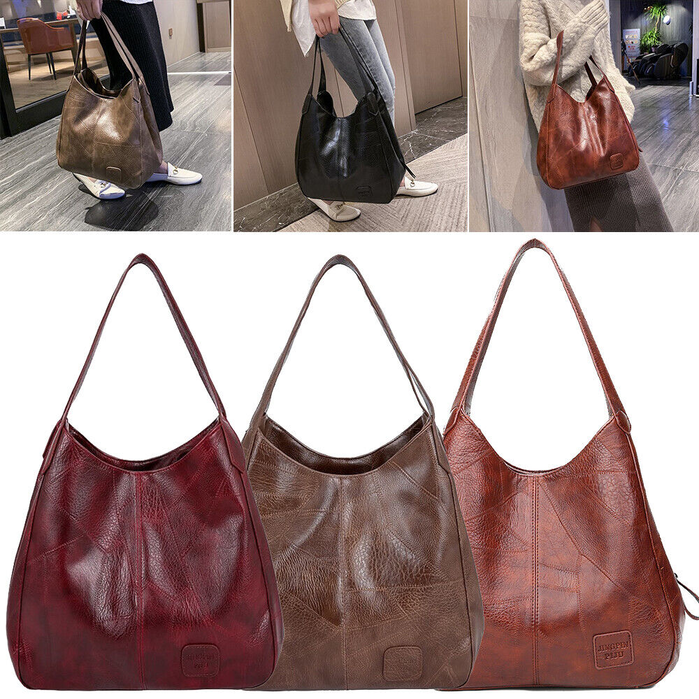 Womens Designer Leather Shoulder Bag Large Capacity Ladies Handbag Hobo Tote CA