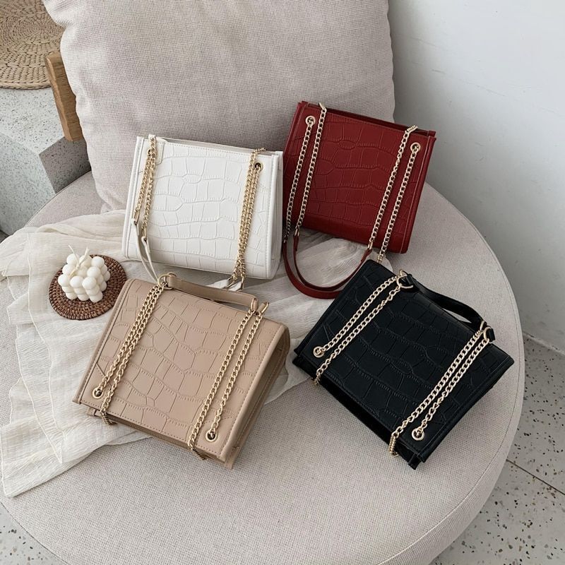 Large Shoulder Bag Travel Synthetic Leather Purse Handbag Pouch 19.5*10*24.5 CM