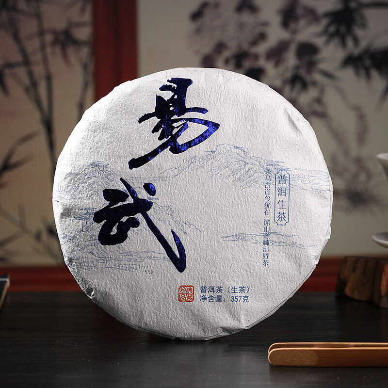 Yunnan Pu'er Tea Yiwu Ancient Tree 357g Pu'er Raw Tea Cake with Orchid Aroma