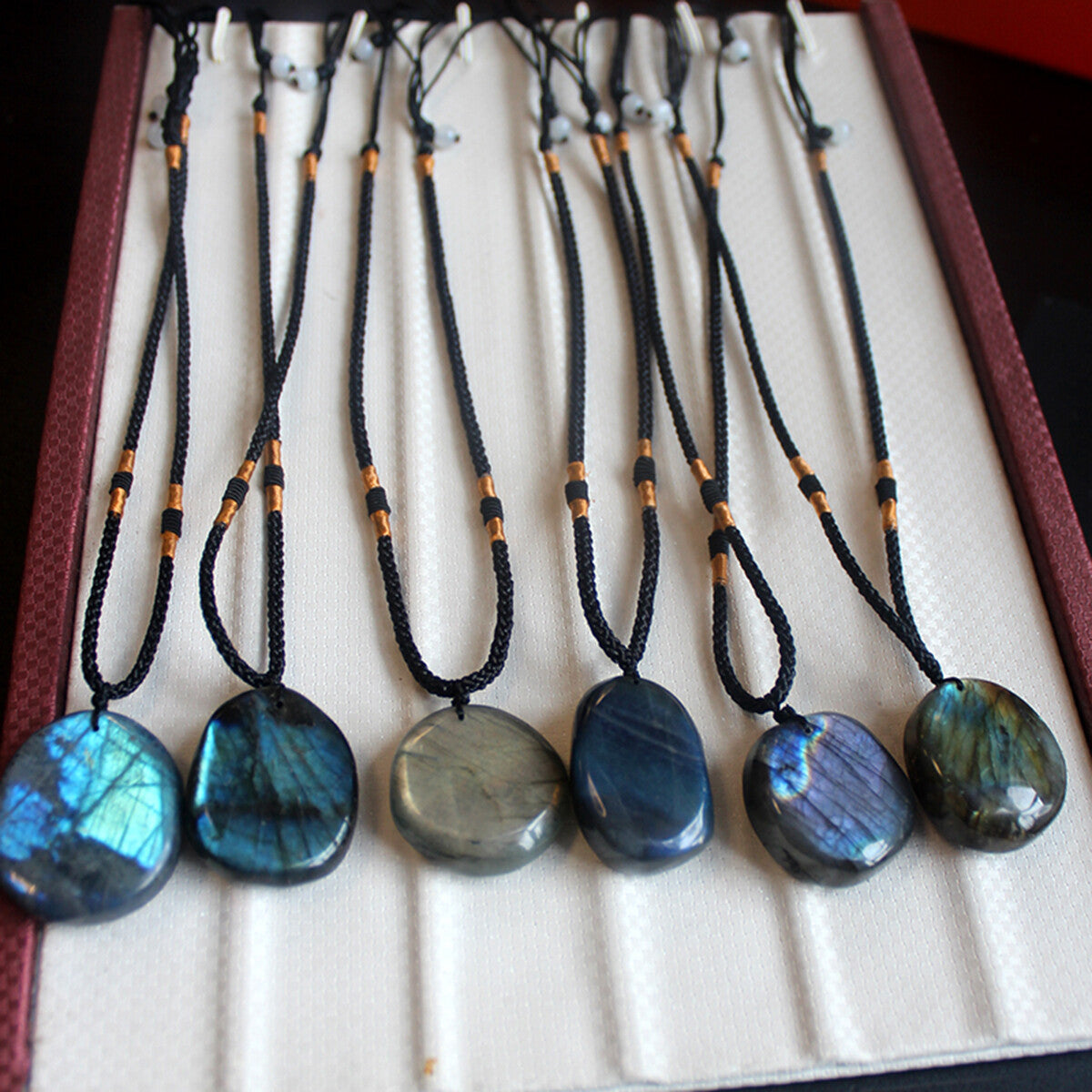 3~5cm Natural Labradorite Pendant Crystal Necklace Healing Stone Necklace Charm