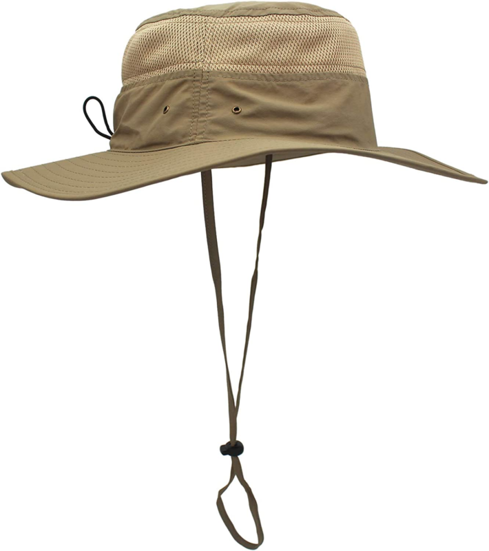 Men'S Sun Hat UPF 50+ Wide Brim Bucket Hat Windproof Fishing Hats
