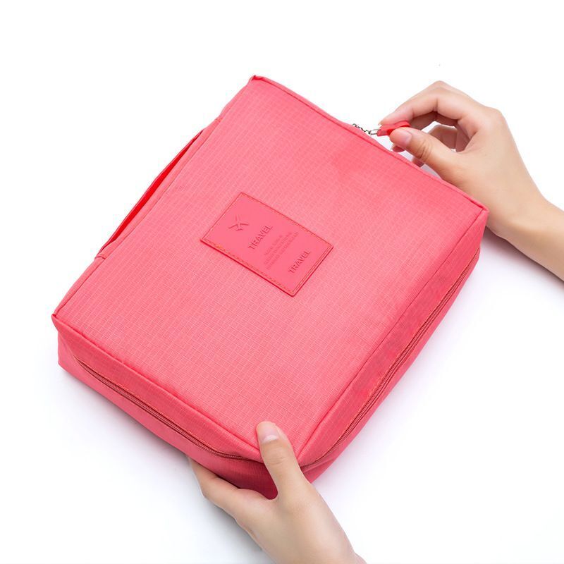 Cosmetic Bag Waterproof Zipper Makeup Purse Multifunction Organizer Traveling