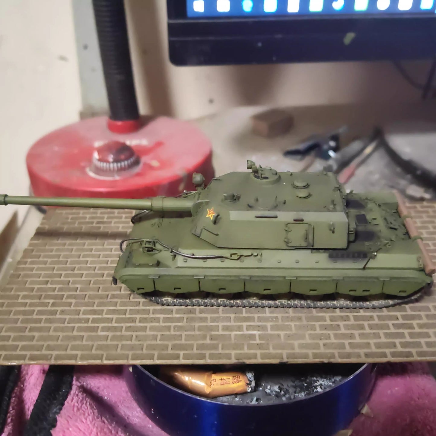 Homemade 1/72 WZ114SP Military Main Battle Tank Finished Model Ornament