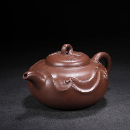 Chinese Yixing Zisha Clay Handmade Exquisite Teapot （彩带 底款：蒋蓉）