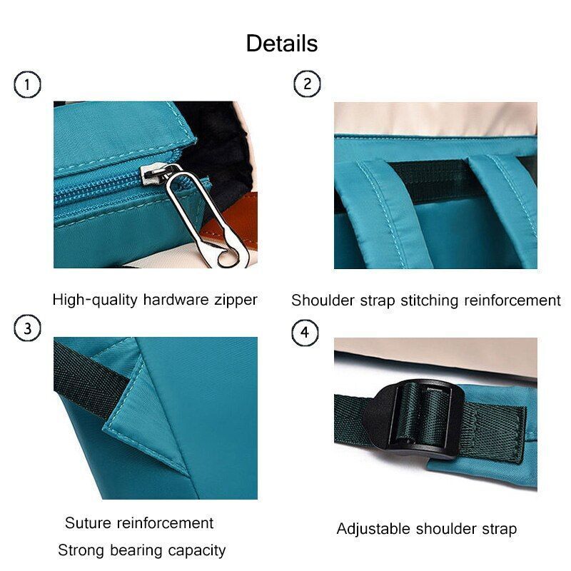 Oxford Backpacks Book Bags Fashion Lady Shoulder Backpack Waterproof Anti-theft