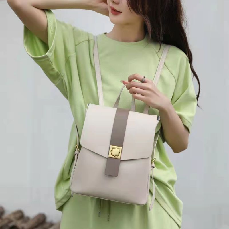 Genuine Leather Luxury Bag Large Capacity Girl Schoolbag New Fashion Ladies Cute