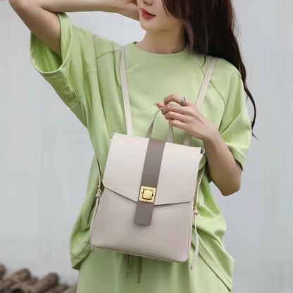 Genuine Leather Luxury Bag Large Capacity Girl Schoolbag New Fashion Ladies Cute