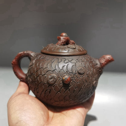 Chinese Yixing Zisha Clay Teapot Spring Pot Gu Jingzhou 380ml