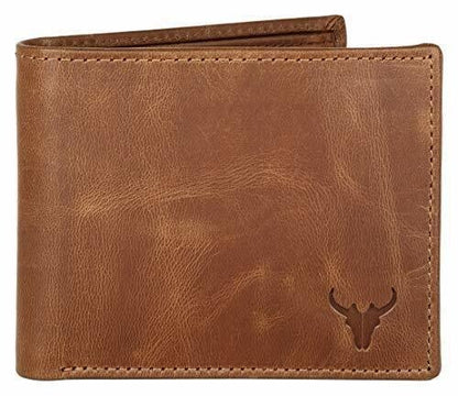 New RFID Protected Brown Leather Bi fold Wallet for Men