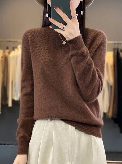 Autumn Winter Women Sweater O-Neck Pullovers Cashmere Knitwear Popular Clothes