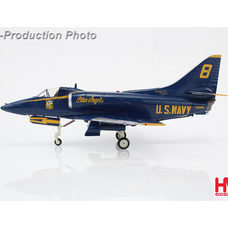 1:72 HM A-4E "Blue Angels" No. 8 airplane, US Navy 2008 Fighter Diecast Model