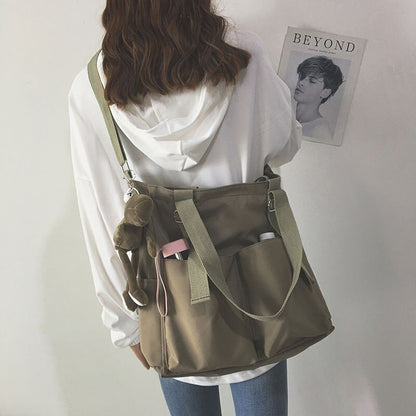 Waterproof Bag Large Canvas Messenger Student One-shoulder Bag Pouch Crossbody