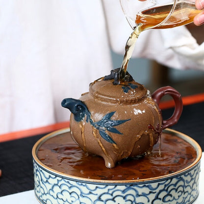 Tea Pot Old Duan Clay Yixing Zisha Master Pot Marked Three Legs Handmade Teapots