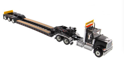 1:50 DM International Trailer Container Tractor Lowboy Trailer Diecast Model