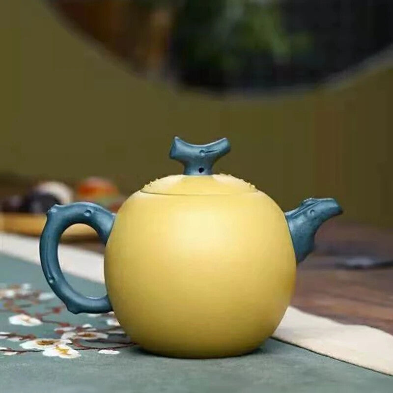 280ml Chinese Handmade Yixing Zisha Teapot Two-color Plum Blossom Teapot