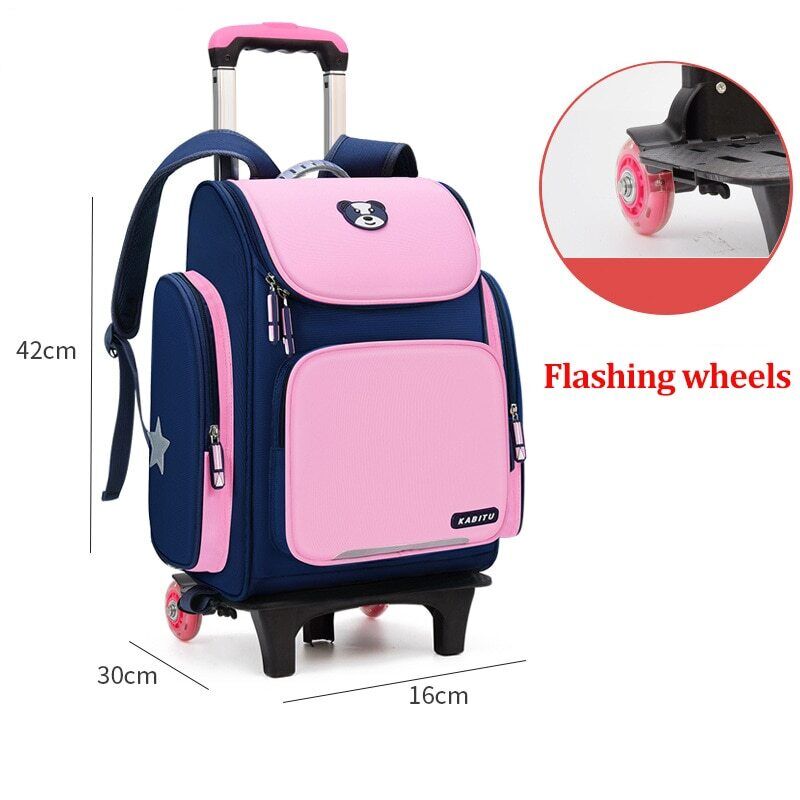 Student School Bag Backpack Bag School Backpack Wheeled Bag Trolley Wheels