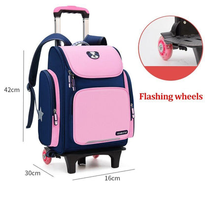 Student School Bag Backpack Bag School Backpack Wheeled Bag Trolley Wheels
