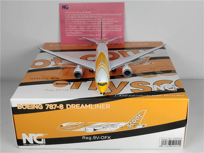 NG Models Scoot for BOEING B787-8 9V-OFK flyscoot DREAMLINER 1/400 Plane Model