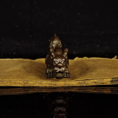 China bronze dragon son Figure statue collectable table decoration tea pet