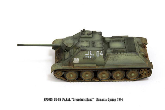 S-Model 1/72 German Captured Romanian SU-85 Military Tank PP0015 Model Ornament
