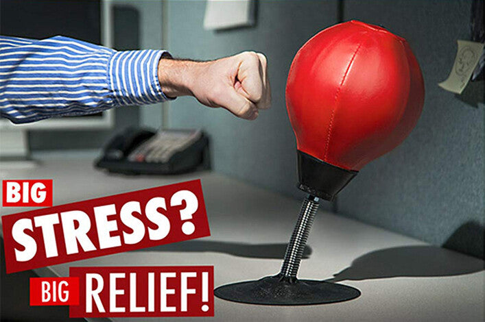 Stress Release Desktop Punching Ball, Tabletop Boxing Punching Bag with Air Pump