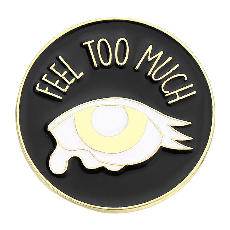 Punk Letter Enamel Pin Lapel Collar Pin Corsage Round Brooch Bag Hat Accessories