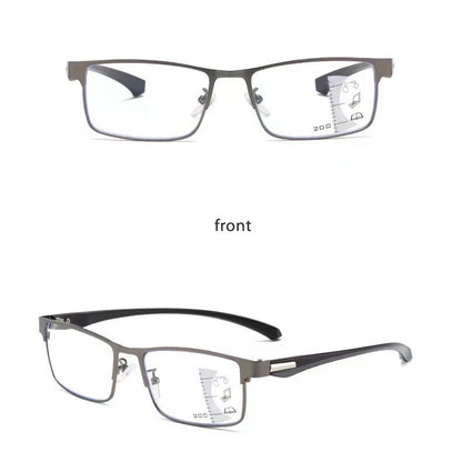 Intelligent zoom color changing dual-use anti blue light reading glasses