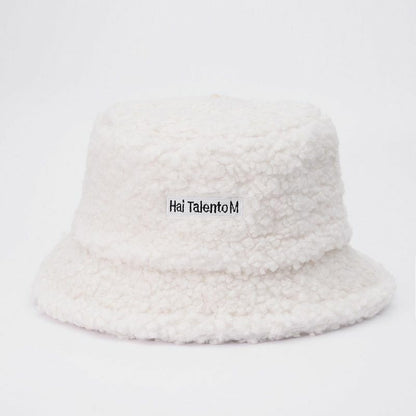 Bucket Hats Lamb Faux Fur Thickened Warm Velvet Winter Outdoor Plush Fisherman