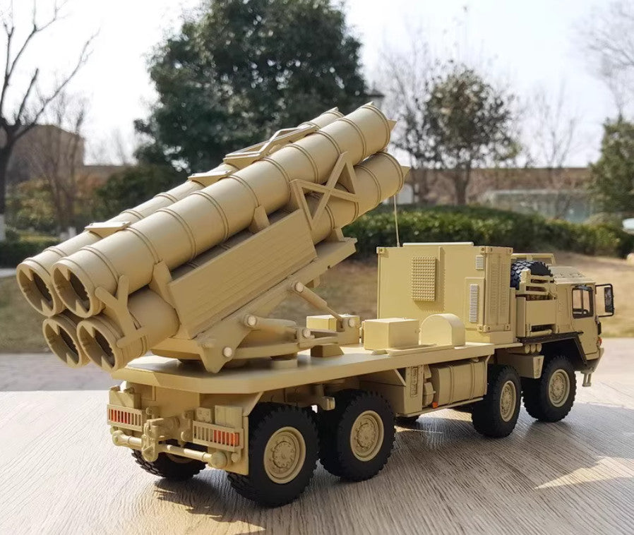 1:32 32CM MAN MILITARY TRUCKS 8X8 Rocket Launcher Truck Diecast Armor Model