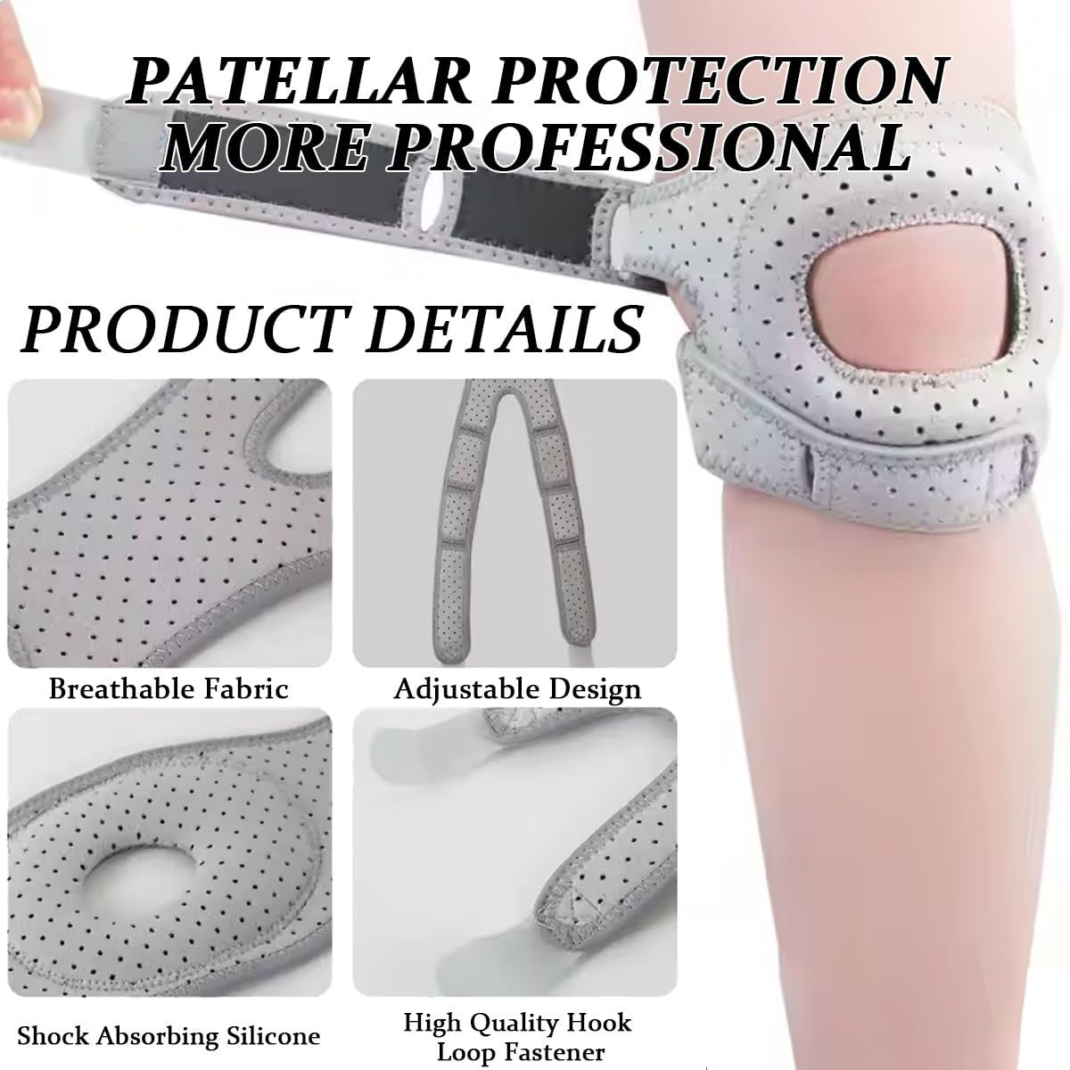 Knee Brace Support Neoprene Patella Stabilizing Compression Straps Adjustable US