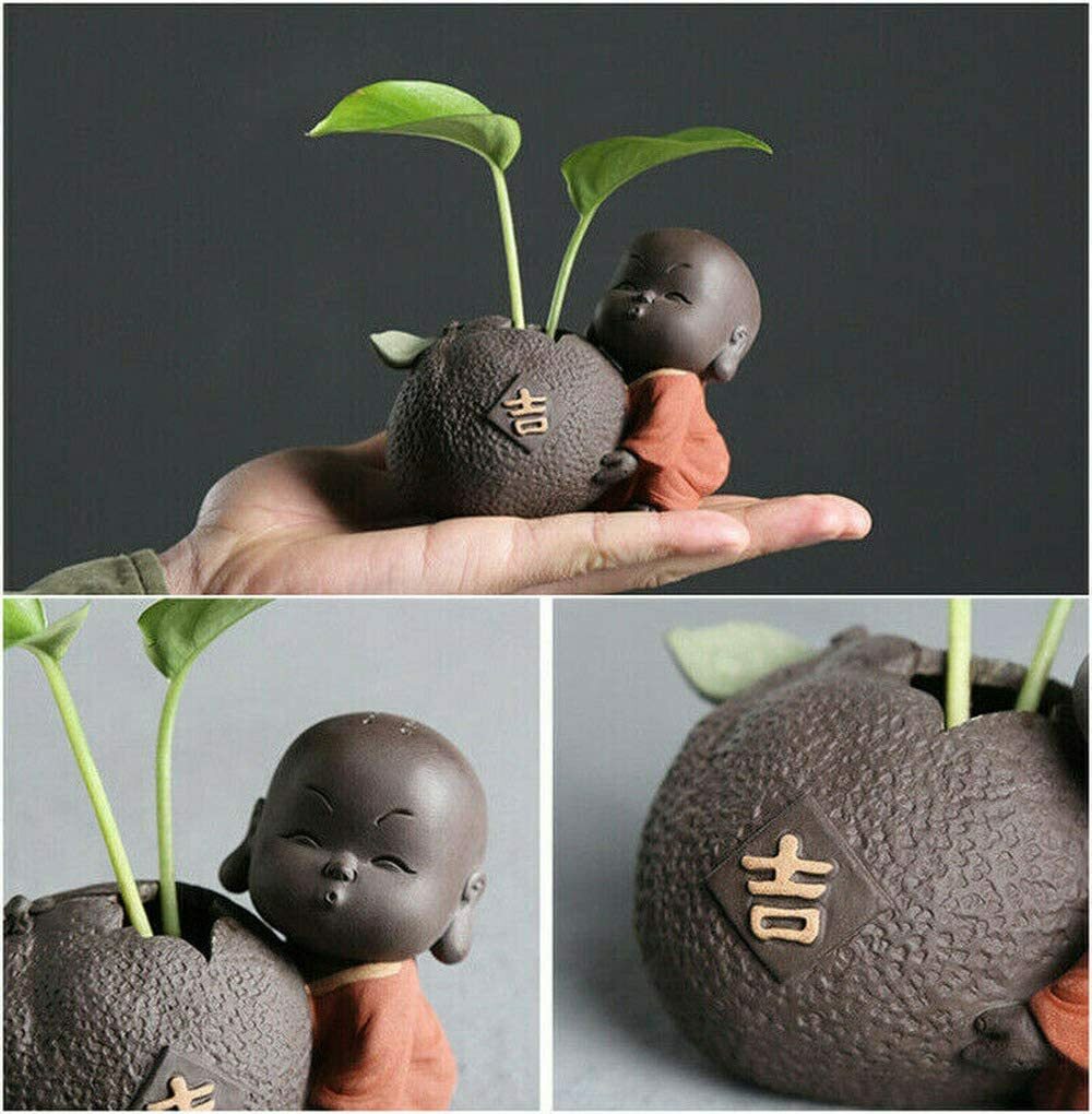 Creative Little Monk Tea Pet Ornaments Tray Accessories Mini Hydroponic Vase