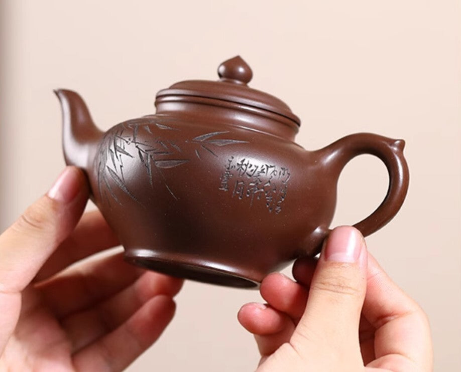 190cc chinese Yixing Handmade Zisha teapot Purple Clay ZhouPan Gongfu Tea Pot
