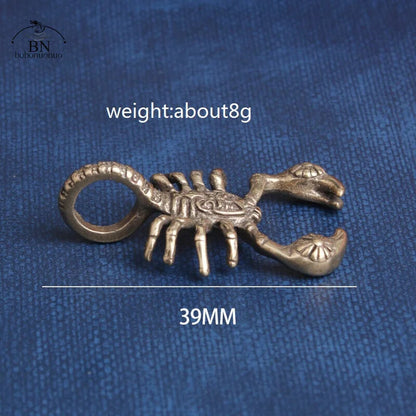 Solid Pure Copper Handmade Scorpion Figure Ornament Desk Tea Pet Decoration