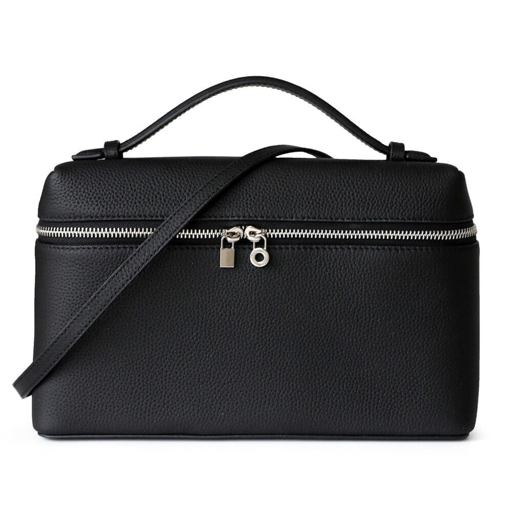 Medium Real Leather Tote Box Clutch Bag Shoulder Bag Crossbody Purse Fashion