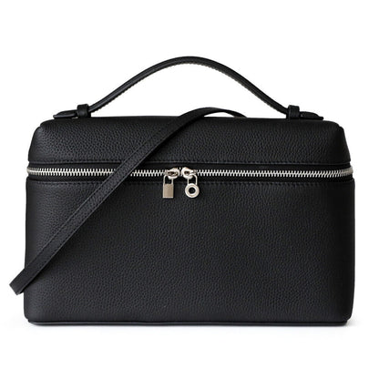 Medium Real Leather Tote Box Clutch Bag Shoulder Bag Crossbody Purse Fashion