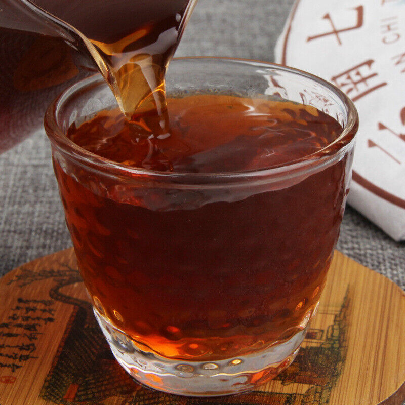 Chinese Pu'er Black Tea Yunnan Qizi Golden Bud Pu-erh Tea Cake Health Care 357g