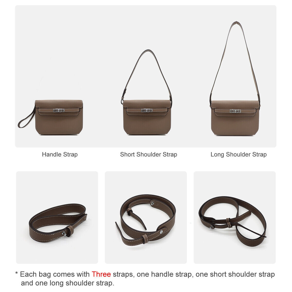 Small Flap Real Leather Belt Clutch Purse Briefcase Shoulder bag Satchel Handbag