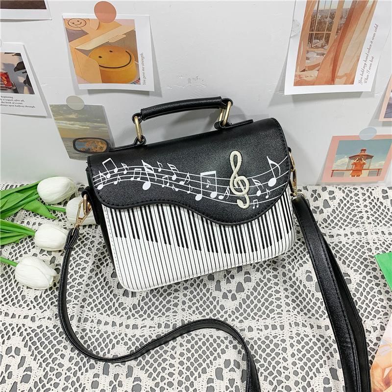 Square Tote Bag Synthetic Leather Handbag Small Shoulder Messenger Bag 20*15*7CM