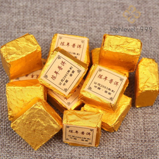 500g Pu'er Yunnan Menghai Small Square Brick 2003 Pu Erh Tea Ripe Tea