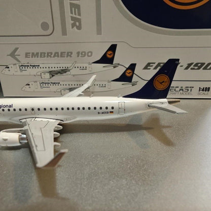 1:400 JC Wings Lufthansa Embraer ERJ-190LR Passenger Diecast Airplane Model